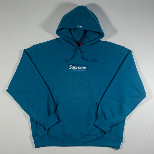 Supreme Box Logo Hooded Sweatshirt Blue (FW23)