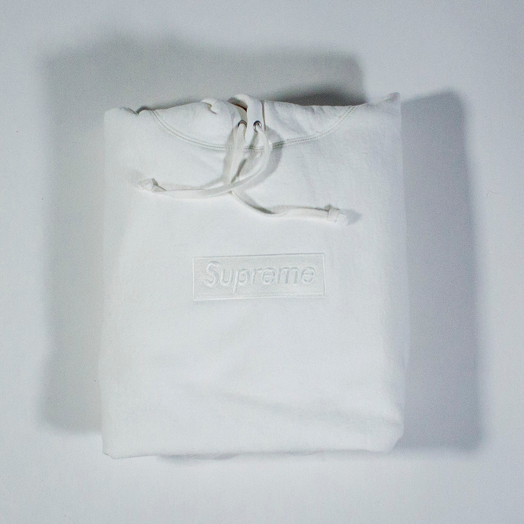 Supreme Box Logo Hooded Sweatshirt White (FW23)