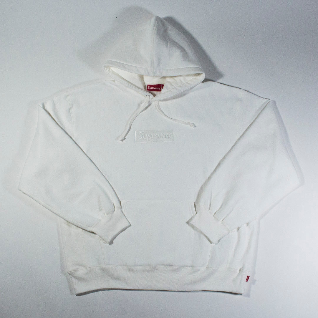 Supreme Box Logo Hooded Sweatshirt White (FW23)