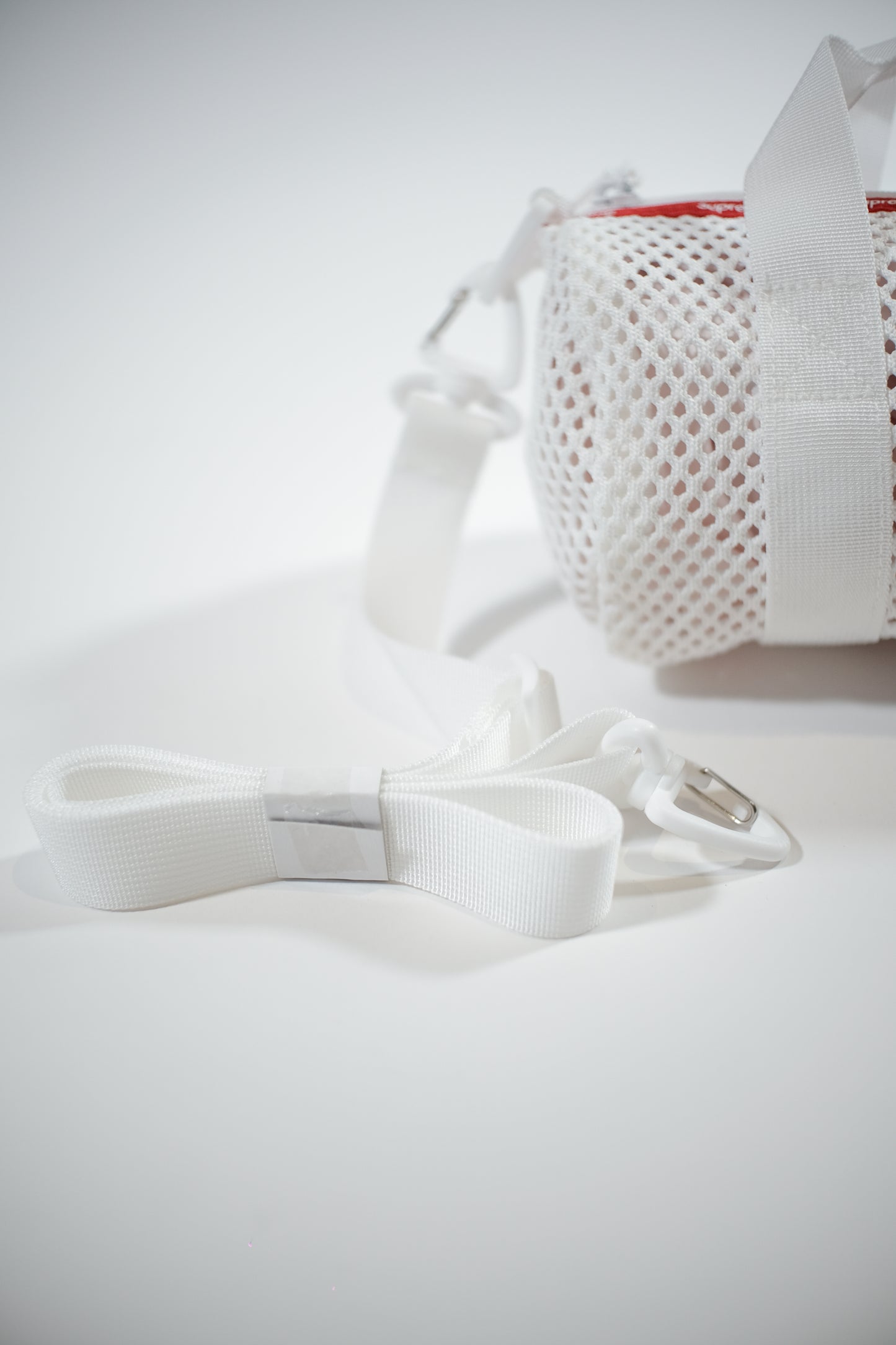 Supreme mesh mini duffle bag White