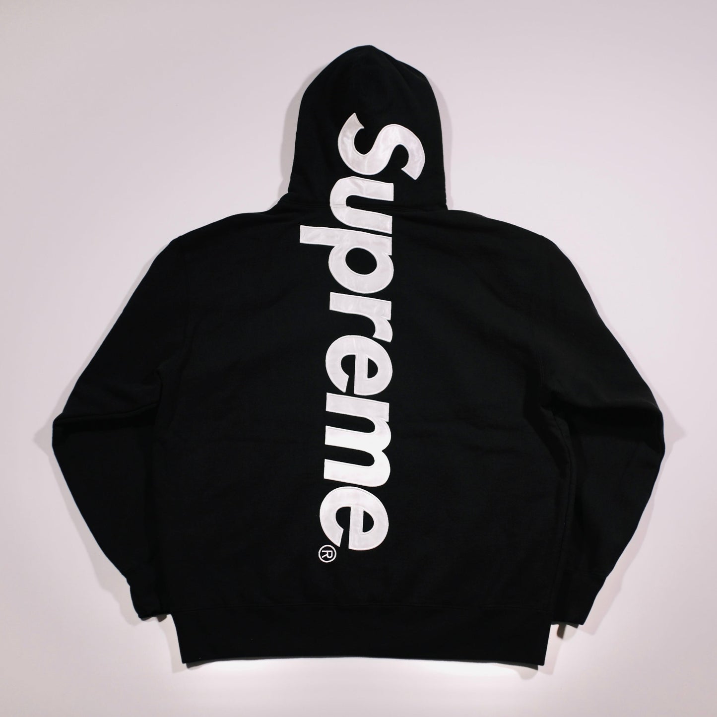 Supreme Satin Appliqué Hooded Sweatshirt