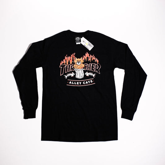 Thrasher Alley Cats Long Sleeve Black